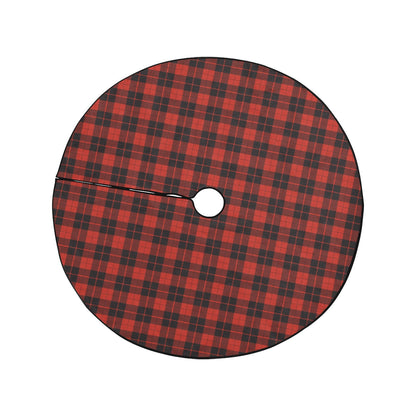 Retro Buffalo Plaid Christmas Tree Skirt, Black Red Vintage Tartan Checkered Stand Small Large Base Cover Home Decor Decoration Party Starcove Fashion
