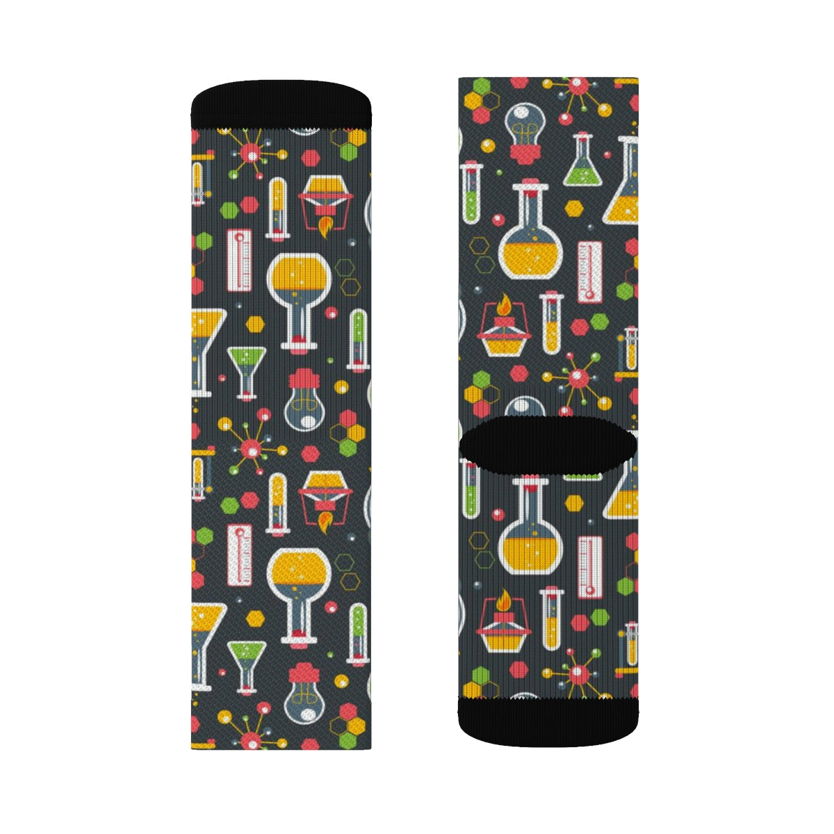 Chemistry Science Socks, 3D  Printed Sublimation Lab Research School Women Men Funny Fun Novelty Cool Funky Crazy Casual Cute Unique Gift Starcove Fashion