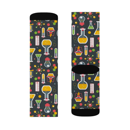 Chemistry Science Socks, 3D  Printed Sublimation Lab Research School Women Men Funny Fun Novelty Cool Funky Crazy Casual Cute Unique Gift Starcove Fashion