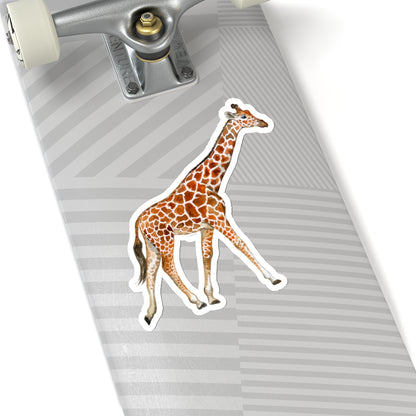Giraffe Sticker, Animal Watercolor Art Zoo Laptop Decal Vinyl Cute Waterbottle Tumbler Car Bumper Aesthetic Die Cut Wall Mural Starcove Fashion
