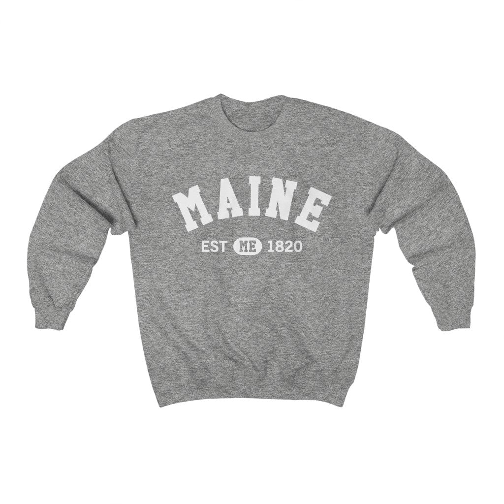 Maine ME State Sweatshirt, I Love Maine Retro Vintage Home Pride Souvenir USA Gifts Hiking Pullover Men Women Crewneck Sweatshirt Starcove Fashion