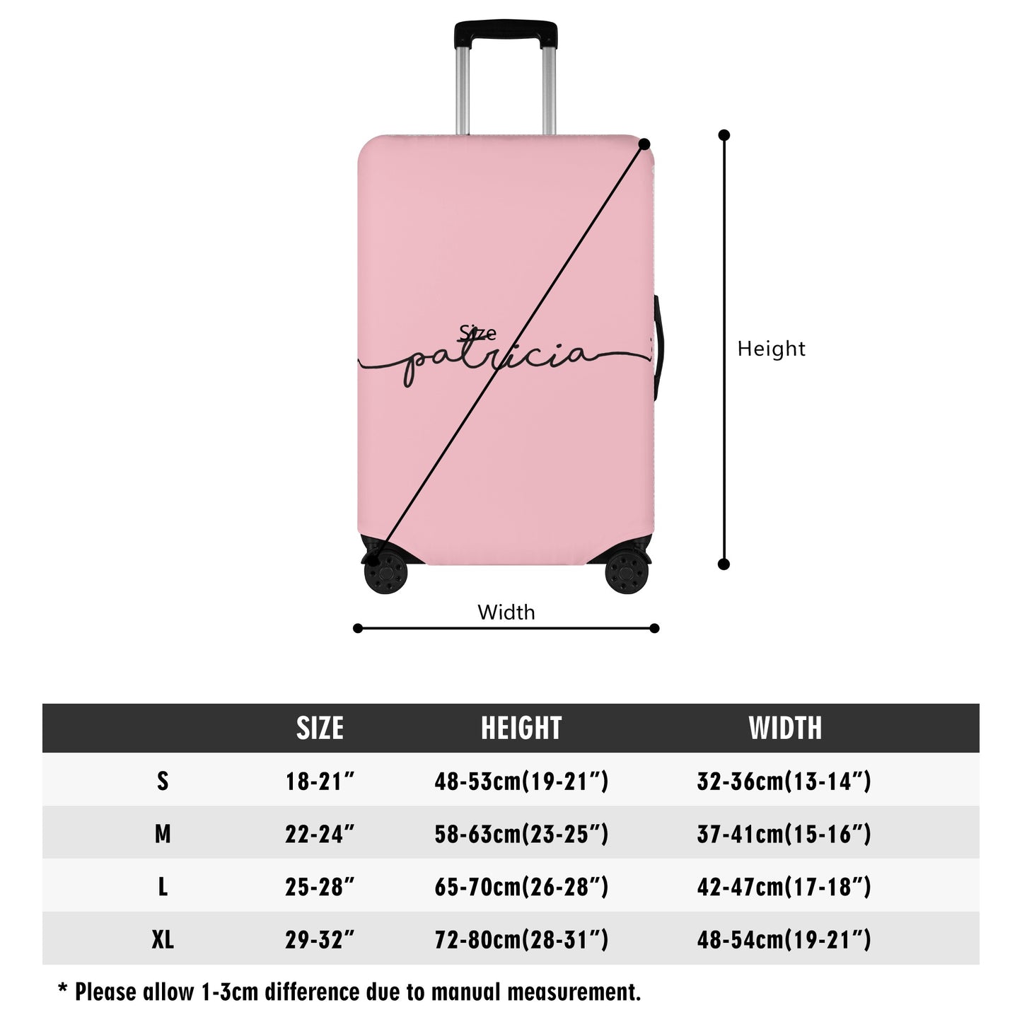 Custom Luggage Cover, Personalized Name Monogram Suitcase Protector Carry On Bag Wrap Large Small Travel Men Women Couples