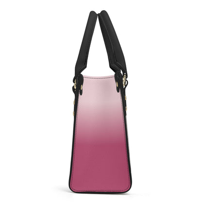 Pink Ombre Shoulder Purse, Gradient Tie Dye Leather Handbag Print Small Mini Bag Vegan PU Women Ladies Designer Crossbody Starcove Fashion