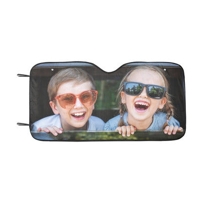 Custom Photo Windshield Sun Shade, Personalized Car Accessories Auto Protector Window Visor Screen Decor 55" x 29.53"