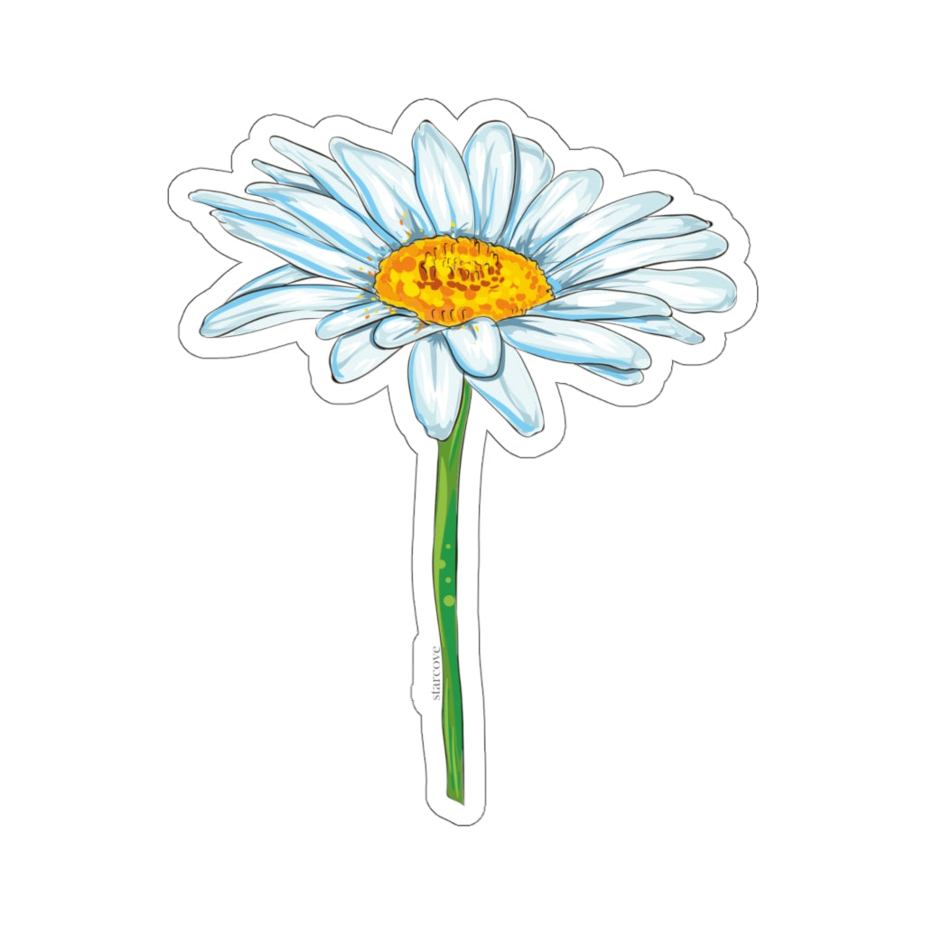 Daisy White Flower Sticker, Laptop Decal Vinyl Cute Waterbottle Tumble –  Starcove Fashion