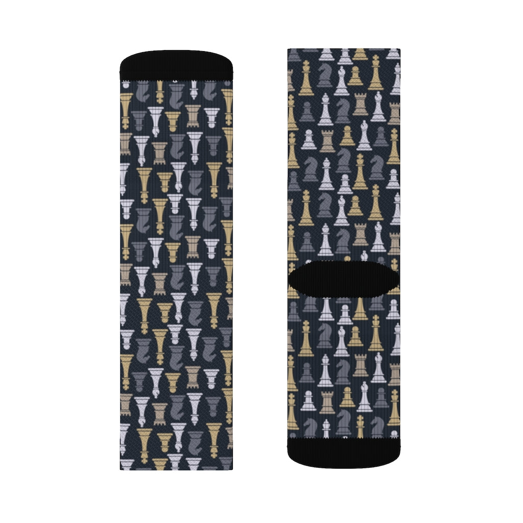 Chess Pieces Socks, 3D Sublimation Socks Women Men Funny Fun Novelty Cool Funky Crazy Casual Cute Crew Unique Gift Starcove Fashion