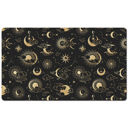 Moon Stars Desk Mat, Constellation Space Art Large Small Wide Gaming Keyboard Mouse Unique Office Computer Laptop Pad Starcove Fashion