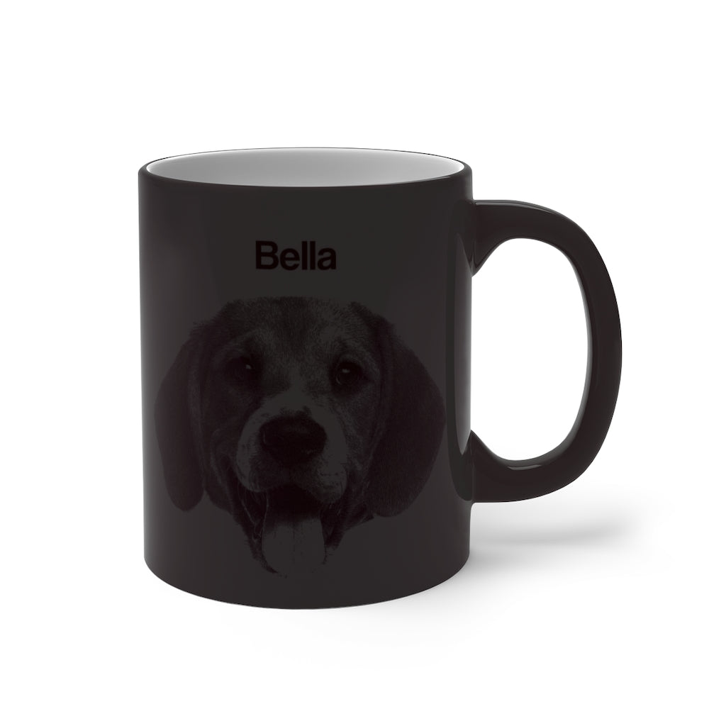 Custom Pet Dog Heat changing Mug, Personalized Cat Photo Name Dad Mom Color Change Magic Ceramic Coffee Cool Gift 11oz 15oz Starcove Fashion