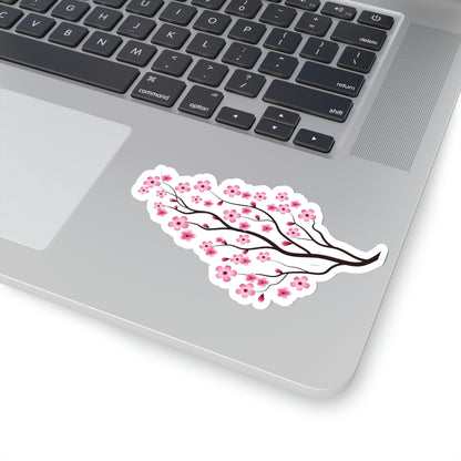 Cherry Blossom Sticker, Pink Sakura Flowers Laptop Decal Vinyl Cute Waterbottle Tumbler Car Waterproof Aesthetic Die Cut Wall Mural Starcove Fashion