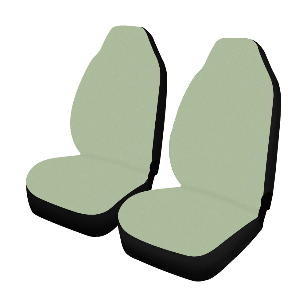 Sage Green Car Seat Covers 2 pc, Olive Solid Color Front Seat Covers Car RV SUV Vans Truck Seat Protector Accessories Auto