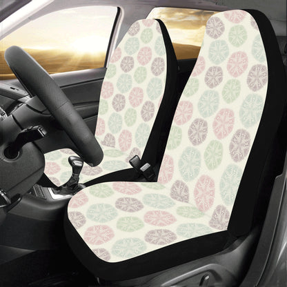 Mandala Cream Car Seat Covers 2 pc Floral Pastel Spiritual Front Seat Covers for Vehicle, Boho Car SUV Truck Protector Accessory Decoration Starcove Fashion