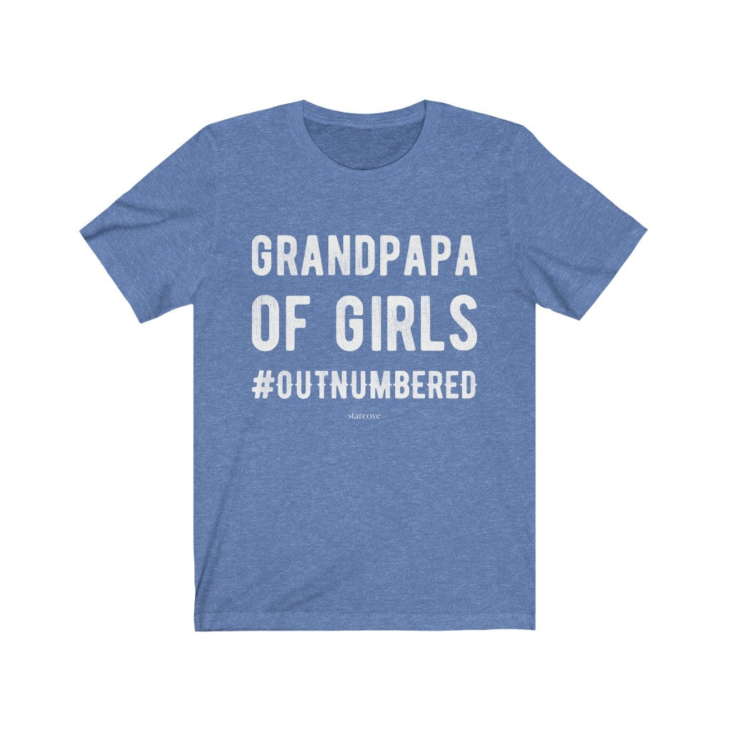 Grandpapa of Girls Outnumbered Shirt, Men Funny Dad Daddy Grandpa Quote Jokes Birthday Husband Fathers Day Gift Daughter Starcove Fashion
