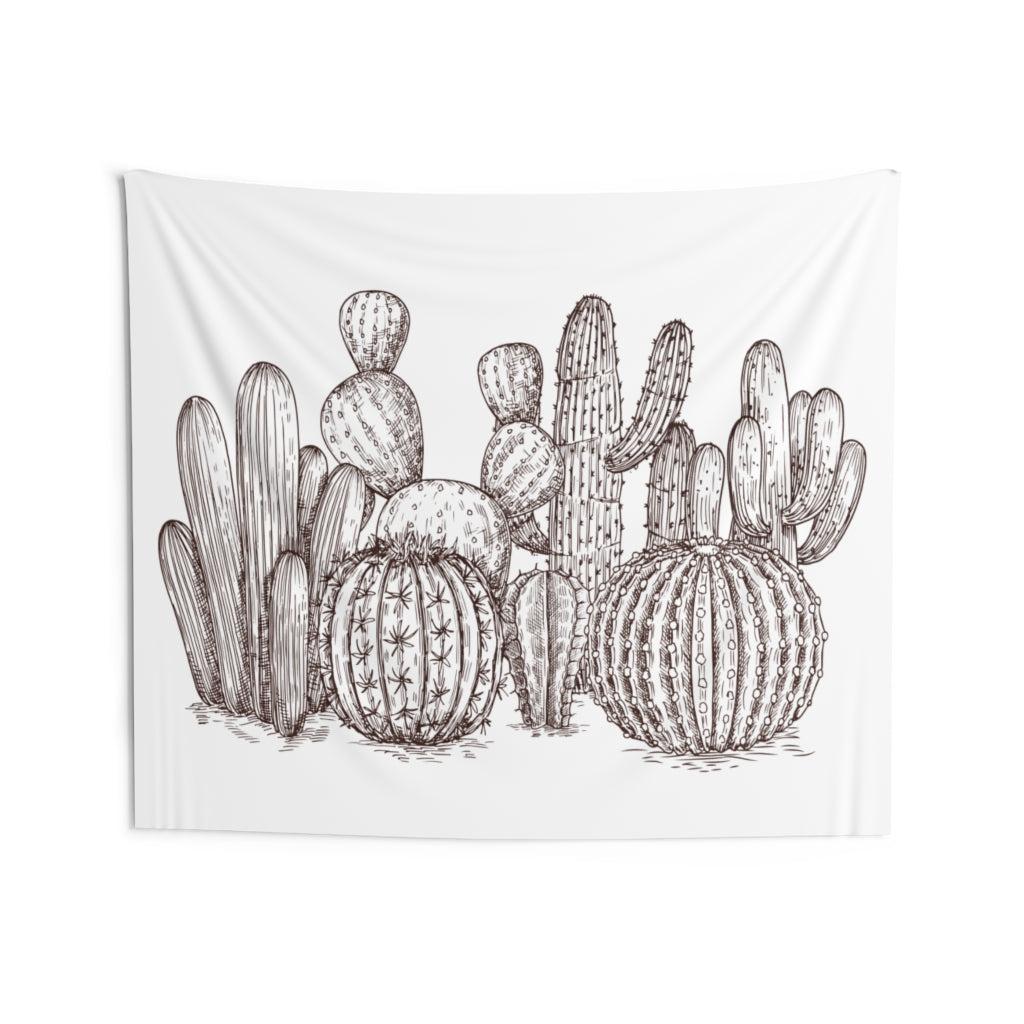 Cactus Tapestry, Succulent Black White Nature Landscape Indoor Wall Art Hanging Tapestries Large Small Decor Home Dorm Room Gift Starcove Fashion