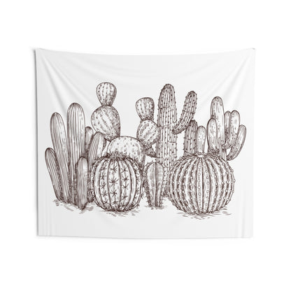 Cactus Tapestry, Succulent Black White Nature Landscape Indoor Wall Art Hanging Tapestries Large Small Decor Home Dorm Room Gift Starcove Fashion