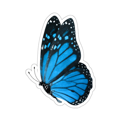 Blue Monarch Butterfly Sticker, Side View Position Laptop Decal Vinyl Cute Waterbottle Tumbler Car Waterproof Bumper Aesthetic Die Cut Starcove Fashion