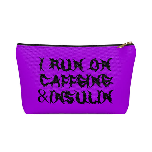 I Run on Caffeine & Insulin Bag, Fun Diabetic Supply Case, Horror Diabetes Bag, Accessory Pouch w T-bottom Starcove Fashion
