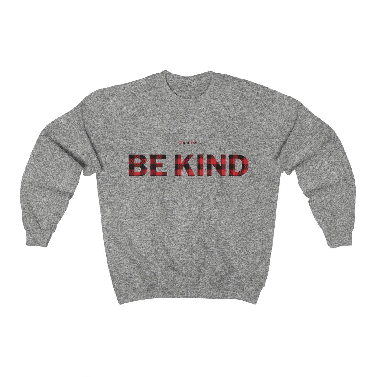 Be Kind Sweater, Buffalo Plaid Kindness Inspirational Teacher Fall Choose Kind School Kindness Crewneck Sweatshirt Gift Starcove Fashion