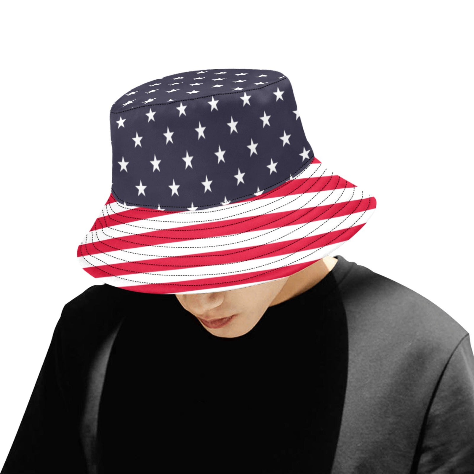 American Flag Bucket Hat, Red White Blue 4th of July Golf Cool USA Pat –  Starcove Fashion