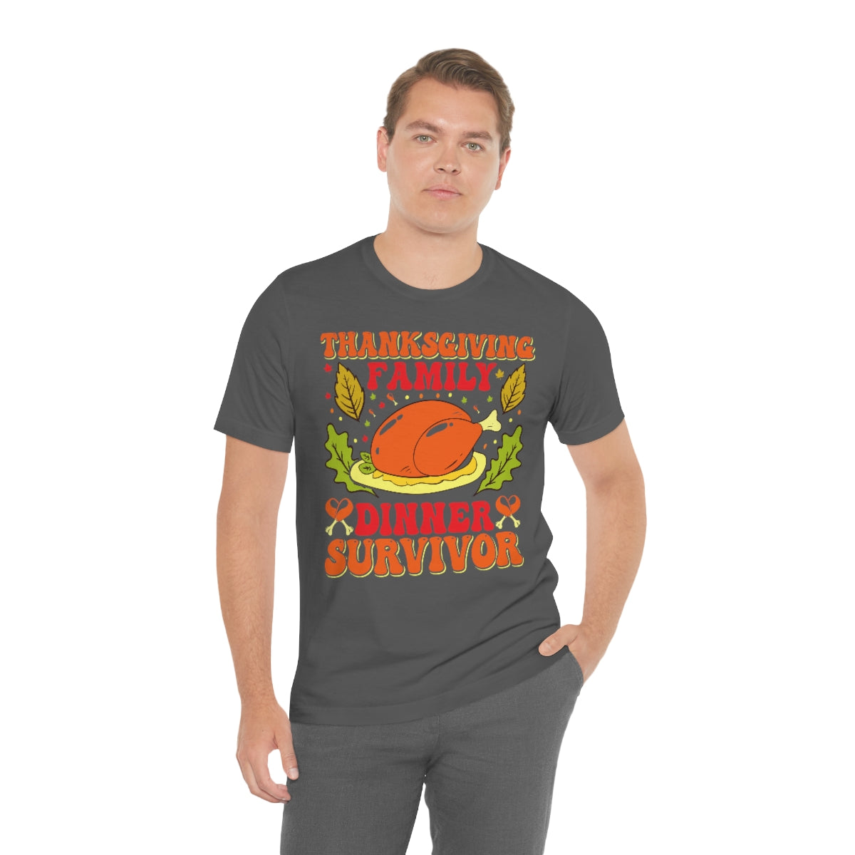 Thanksgiving Dinner Survivor Tshirt, Funny Turkey Family Men Women Adult Aesthetic Graphic Crewneck Tee Shirt Top Starcove Fashion