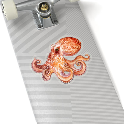 Octopus Stickers, Realistic Watercolor Art Laptop Vinyl Cute Waterbottle Tumbler Car Aesthetic Label Wall Phone Decal Die Cut Starcove Fashion