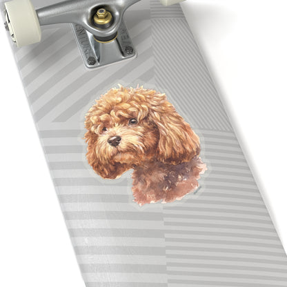 Poodle Dog Sticker, Watercolor Laptop Decal Vinyl Cute Waterbottle Tumbler Car Waterproof Bumper Aesthetic Die Cut Wall Mural Starcove Fashion