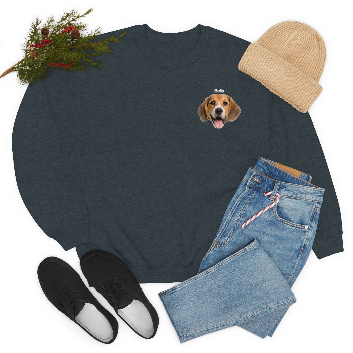 Custom Pet Dog Sweater, Photo Name Personalized Sweatshirt Pullover Cat Crewneck Graphic Fleece Cotton Jumper Men Women Starcove Fashion