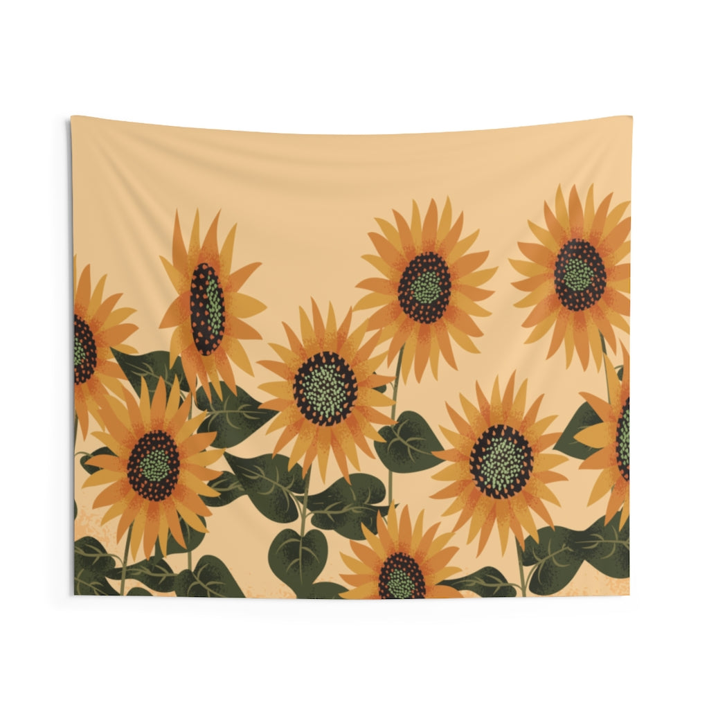 Sunflower Tapestry, Yellow Floral Wild Flowers Landscape Indoor Wall Art Hanging Tapestries Large Small Decor Home Dorm Room Gift Starcove Fashion