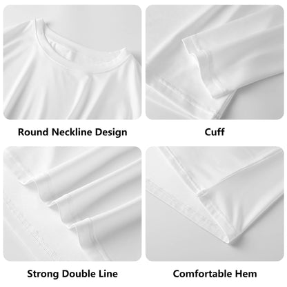 Groovy Flowers Women's Long Sleeve T Shirt, Retro Vintage Floral 70s Funky Designer Graphic Aesthetic Crew Neck Tee Starcove Fashion