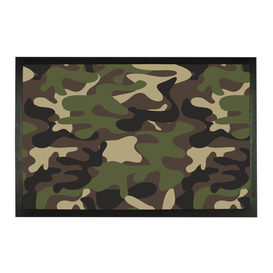 Green Army Camouflage Doormat, Full Color Print Camo Pattern Sublimation Floor Kitchen Front Door House Warming Gift Welcome Mat Starcove Fashion