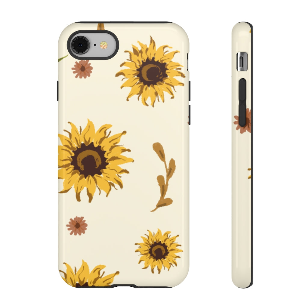 Sunflower Pattern Iphone 13 12 Pro Case, Floral Cute Aesthetic Tough Cases 11 8 Plus X XR XS Max Samsung Galaxy S20+ S10 Phone Cover Starcove Fashion