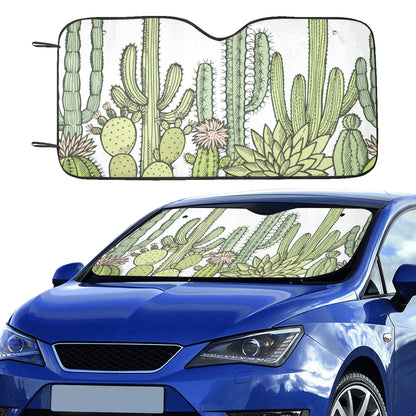 sun protector for succulent Cactus Windshield Sun Shade, Succulent Plants Nature Car Accessories A