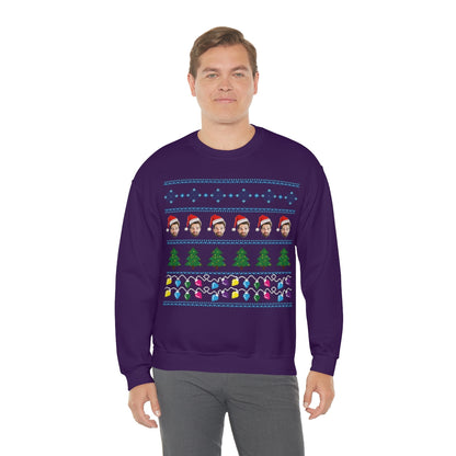 Custom Christmas Sweater, Funny Family Xmas Ugly Sweatshirt Face Personalized Holiday Photo Dog Cat Boss Pet Matching Santa Hat Gift Starcove Fashion