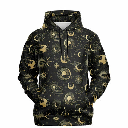 Sun Moon Hoodie, Constellation Stars Pullover Men Women Adult Aesthetic Graphic Cotton Hooded Sweatshirt with Pockets Starcove Fashion