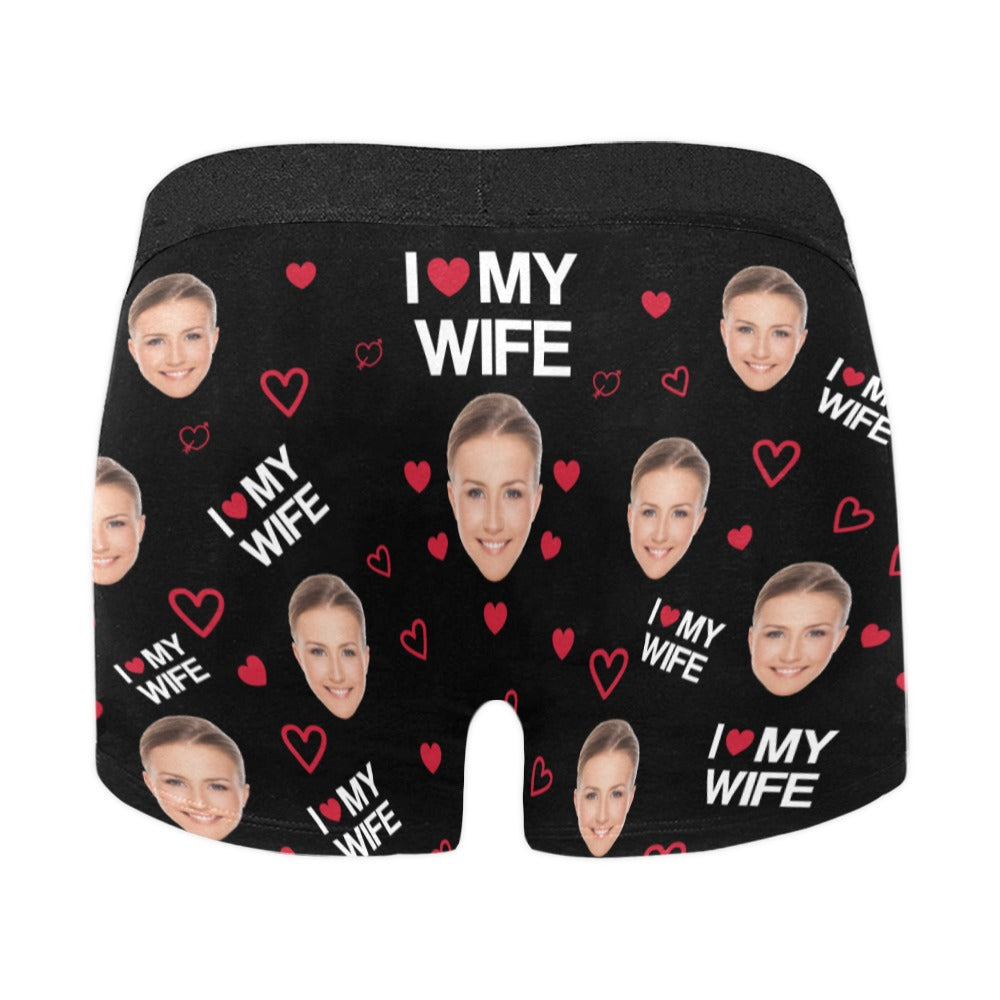 Custom Face Men Underwear, Love Personalized Photo Boxers Briefs Funny Gift Husband from Wife Groom Anniversary Birthday Valentine Wedding