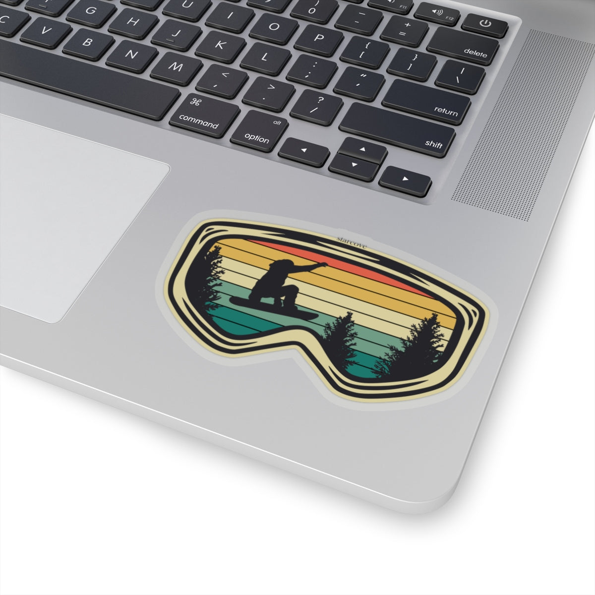 Snowboarder Jumping Sticker, Goggles Vintage Retro Mountain Boarding  Laptop Vinyl Waterbottle Tumbler Car Bumper Wall Mural Decal Starcove Fashion