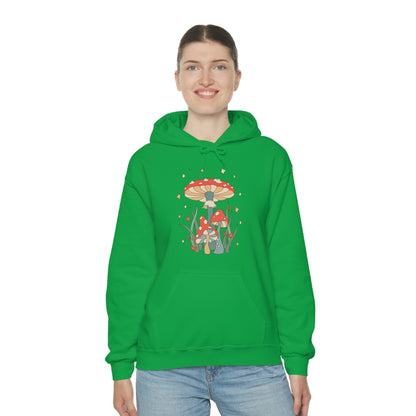 Mushroom Hoodie, Retro Groovy Toadstool Pullover Men Women Adult Aesthetic Graphic Cotton Hooded Sweatshirt Pockets Starcove Fashion
