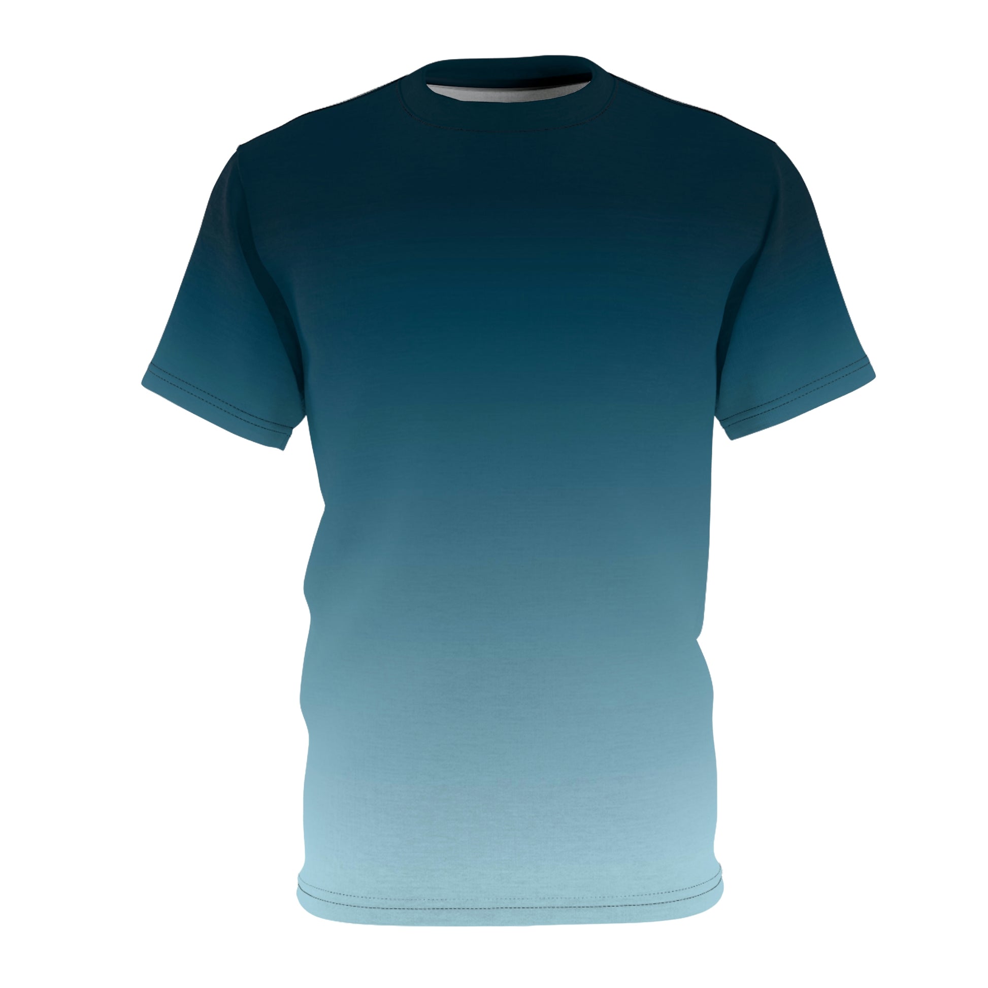 Blue Ombre Tshirt, Dark To Light Gradient Dip Dye Men Women Adult Aesthetic Crewneck Designer Tee Short Sleeve Shirt Top Starcove Fashion