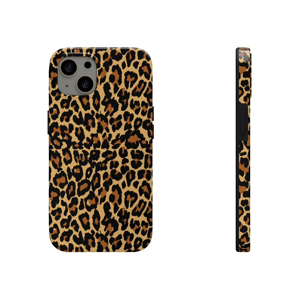 Cute Leopard Pattern Argyle Love Heart Phone Case For Iphone 14