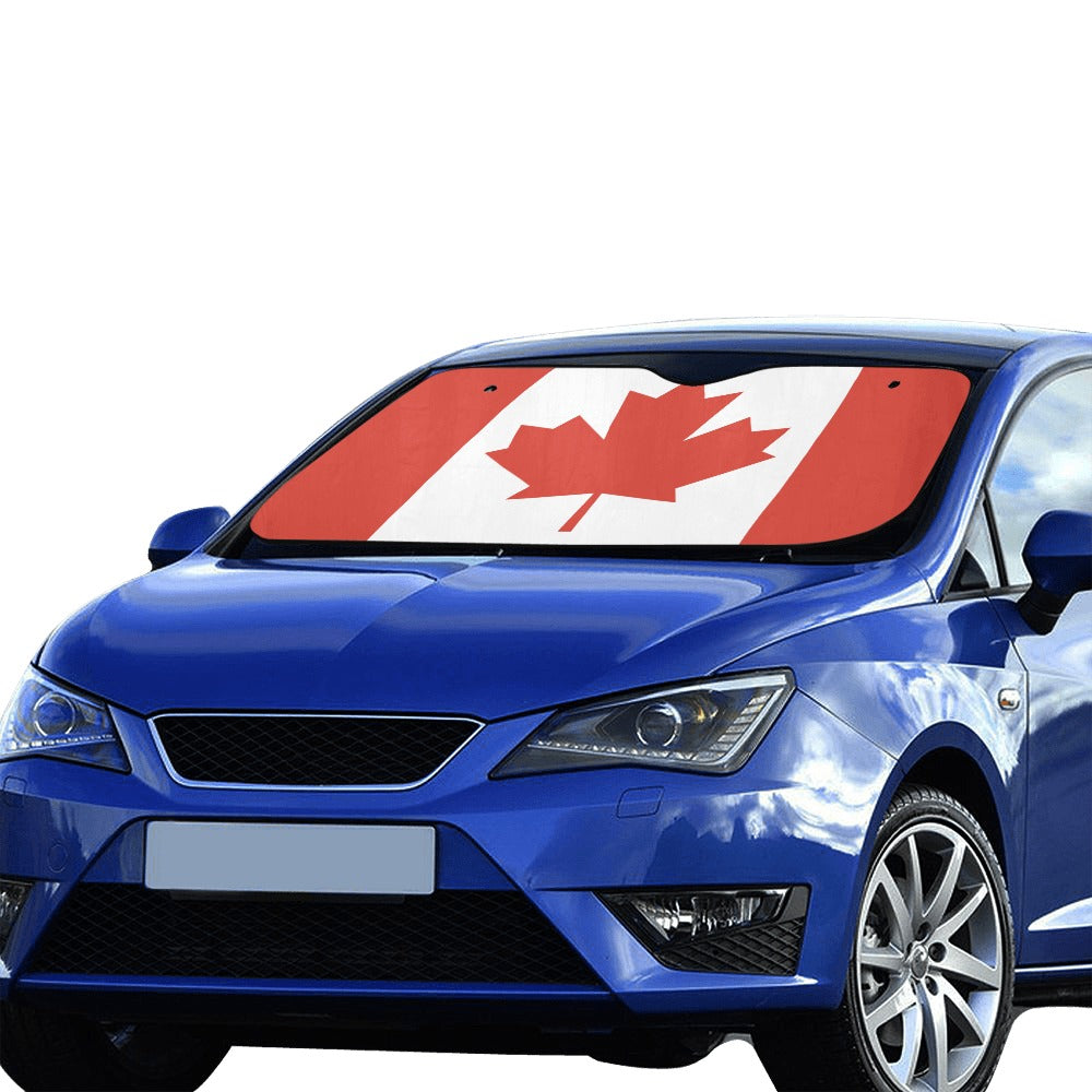 Canada Flag Auto Sun Shade, Windshield Car Accessories Patriot Protector Window Visor Screen Sunshade SUV Truck Decor 55" x 29.53"