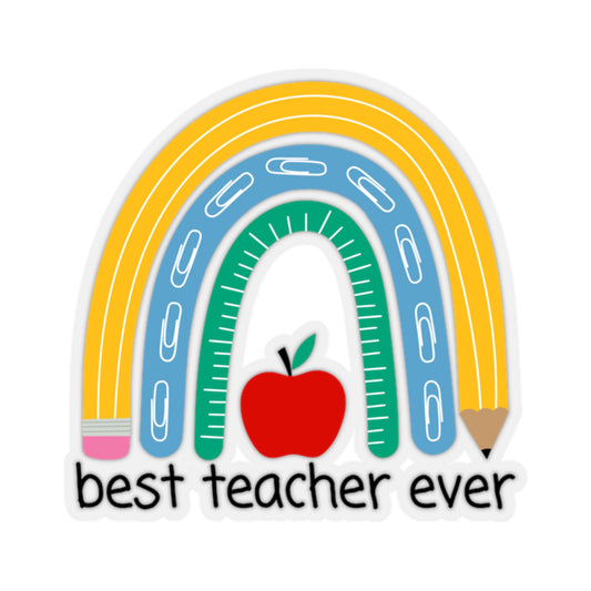 Best Teacher Sticker, Elementary Kindergarten School Appreciation Laptop Decal Vinyl Cute Waterbottle Tumbler Car Waterproof Bumper Wall Starcove Fashion
