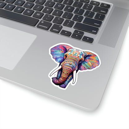 Indian Elephant Sticker, Animal Ornate Art Laptop Decal Vinyl Cute Waterbottle Tumbler Car Waterproof Bumper Aesthetic Die Cut Wall Clear Starcove Fashion