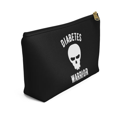 Diabetes Warrior Bag, Diabetic Supply Case, Skull Men Carrying Type 1 Gift, Boy Awareness Travel Accessory Zipper Pouch Bag w T-bottom Starcove Fashion