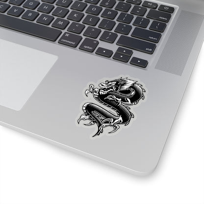 Black Dragon Sticker, Tattoo Design Laptop Decal Vinyl Cute Waterbottle Tumbler Car Waterproof Bumper Aesthetic Die Cut Wall Mural Starcove Fashion