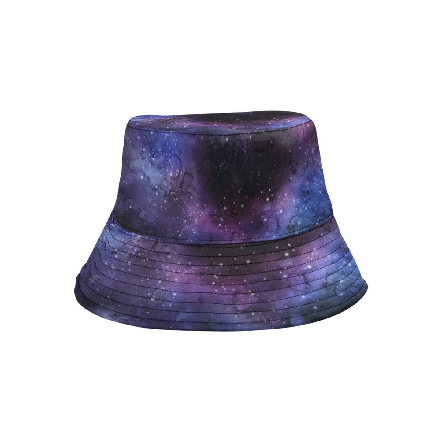Galaxy Bucket Hat, Purple Space Stars Cosmic Retro Vintage Summer Festival Cute Women Men Adults Designer Beach Sun Shade Y2K Cotton Twill