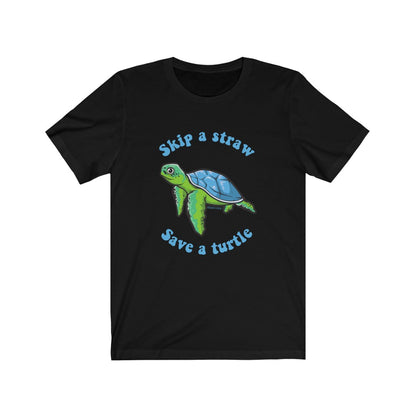 Skip A Straw Save A Turtle Shirt, Sea Turtle Beach Ocean Lover Gift Aesthetic Short Sleeve Adult T-Shirt Starcove Fashion