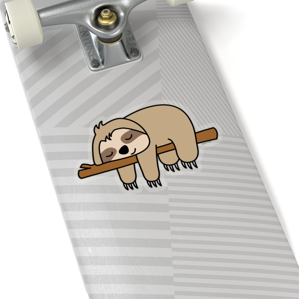 Sleepy Sloth Sticker, Animal Laptop Decal Vinyl Cute Waterbottle Tumbler Car Waterproof Bumper Aesthetic Die Cut Wall Mural Starcove Fashion