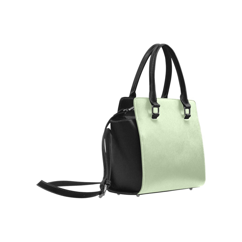 Sage Green Purse Handbag, Olive Vintage Vegan Leather Designer Women Satchel Top Zip Handle Bag Shoulder Strap Crossbody Starcove Fashion