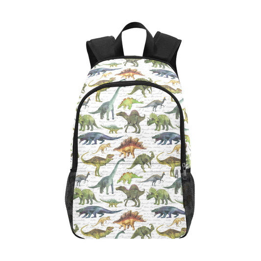 Dino Backpack, Dinosaurs Print Men Women Kids Gift Him Her School College Waterproof Side Mesh Pockets Aesthetic Bag
