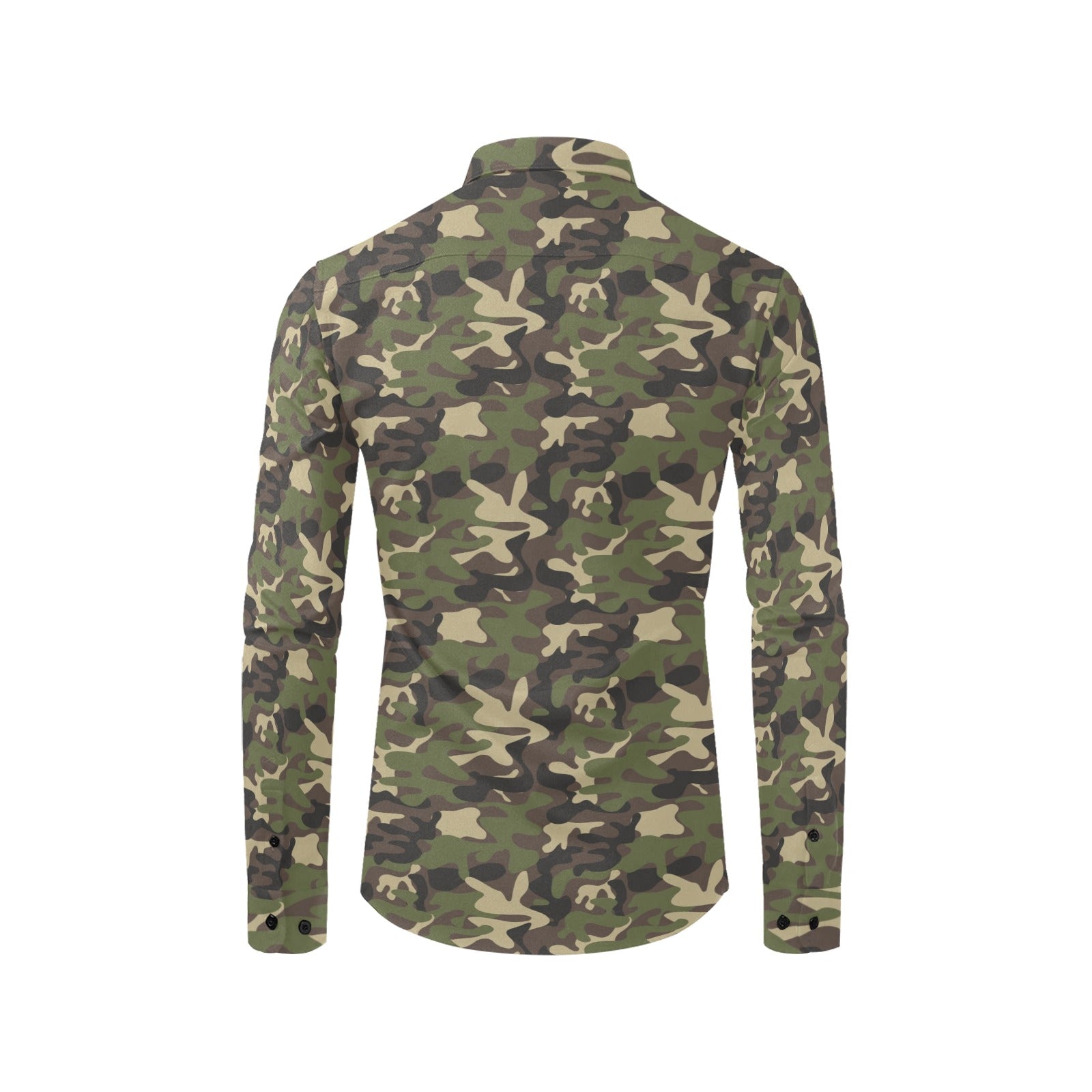 camo dress shirts for men Hvyesh Camo Shirts for Men Long Sleeve Dressy Shirt Contrasting Collar Casual Button Down Shirts Wrinkle Free Formal Shirt with Chest Pocket, Men's,