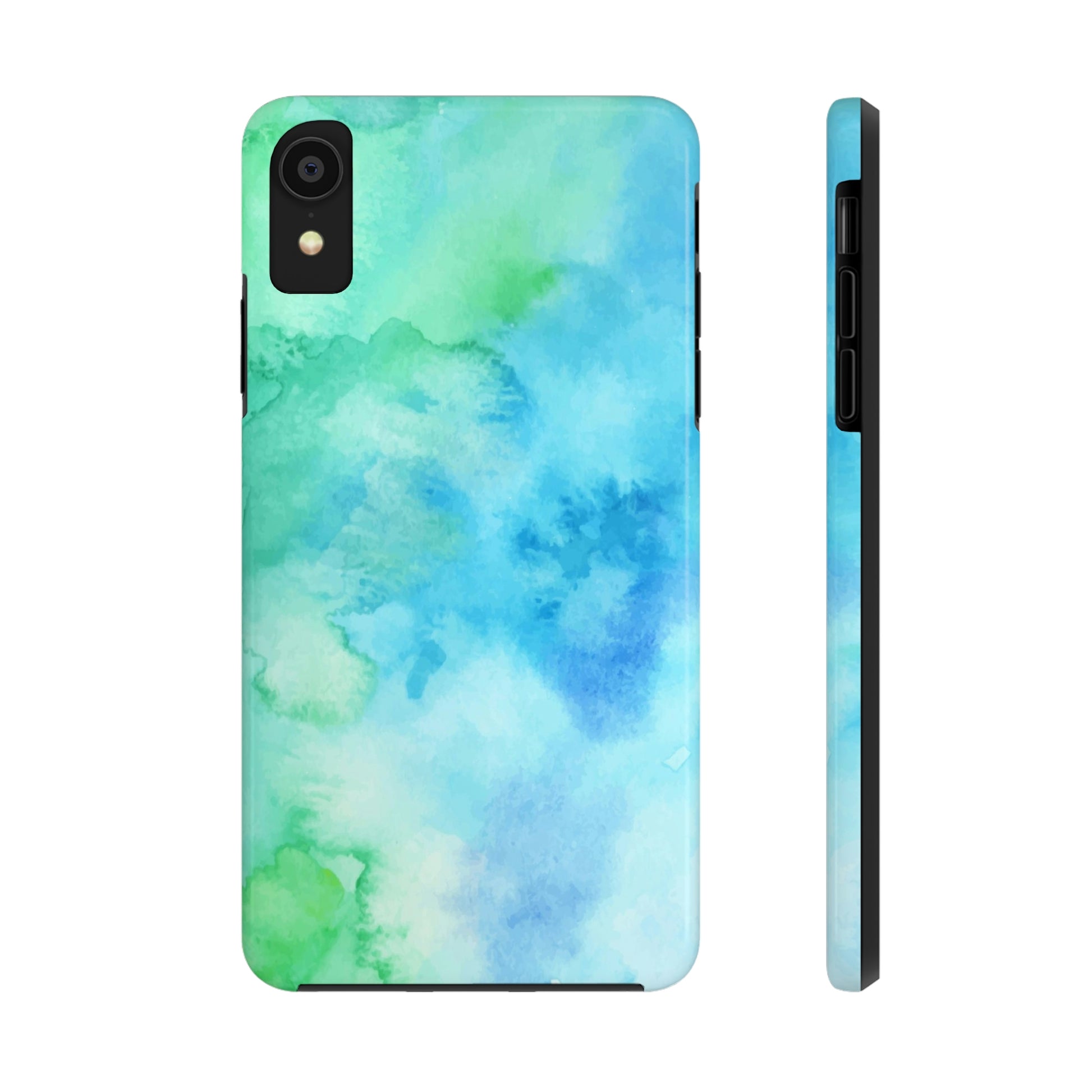 Blue Green Watercolor Iphone 14 13  Pro Max, Tie Dye Case Mate Tough Colorful Phone Print Cute iphone 12 11 XS XR X 7 8 Plus Starcove Fashion